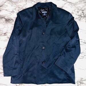 Lands End | Vintage Blazer Jacket Shoulder Pads | Navy | Womens | 12